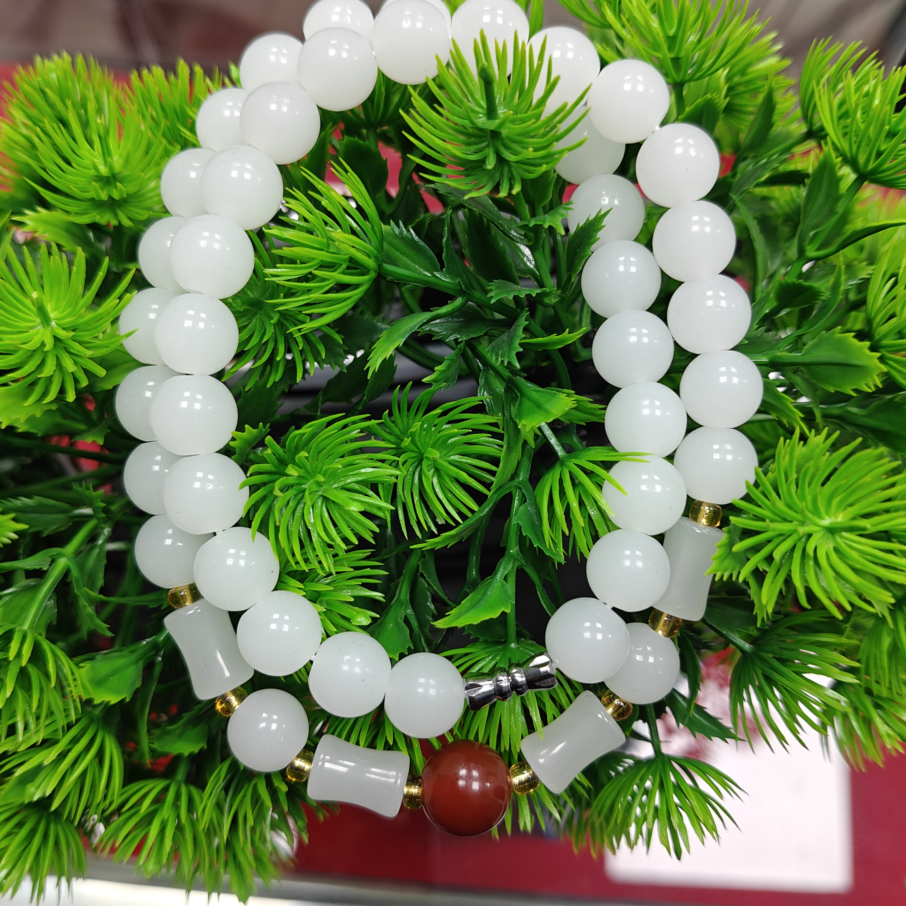 3白月光红运当头单珠玛瑙项链