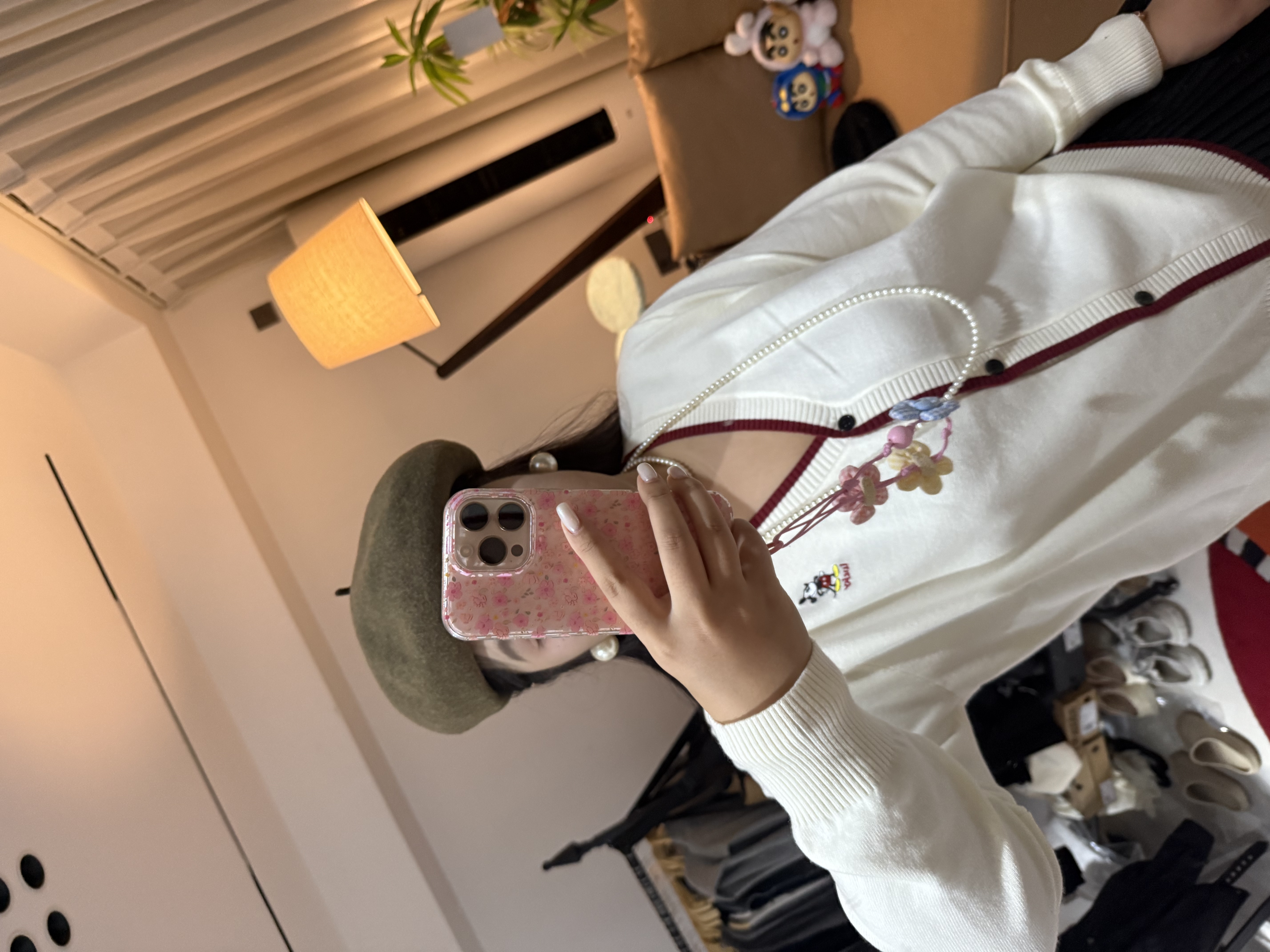 阿毛家大码刺绣米奇针织羊毛开衫十三行重工韩版