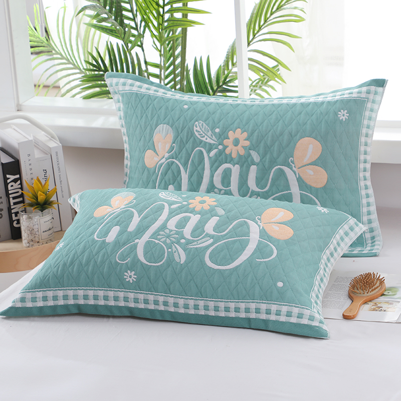 新款加厚成人枕巾一对装52*78高档柔软透气吸汗枕头巾成人情侣家