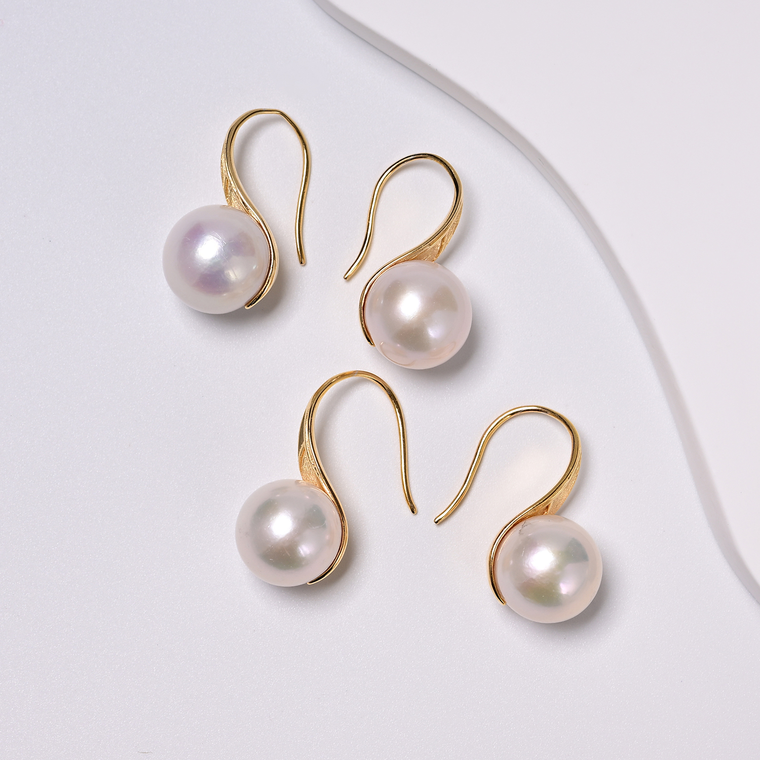 【云上叙】S925银珍珠耳钩-多样性发一件-约11.5mm-V70984-P（商城）