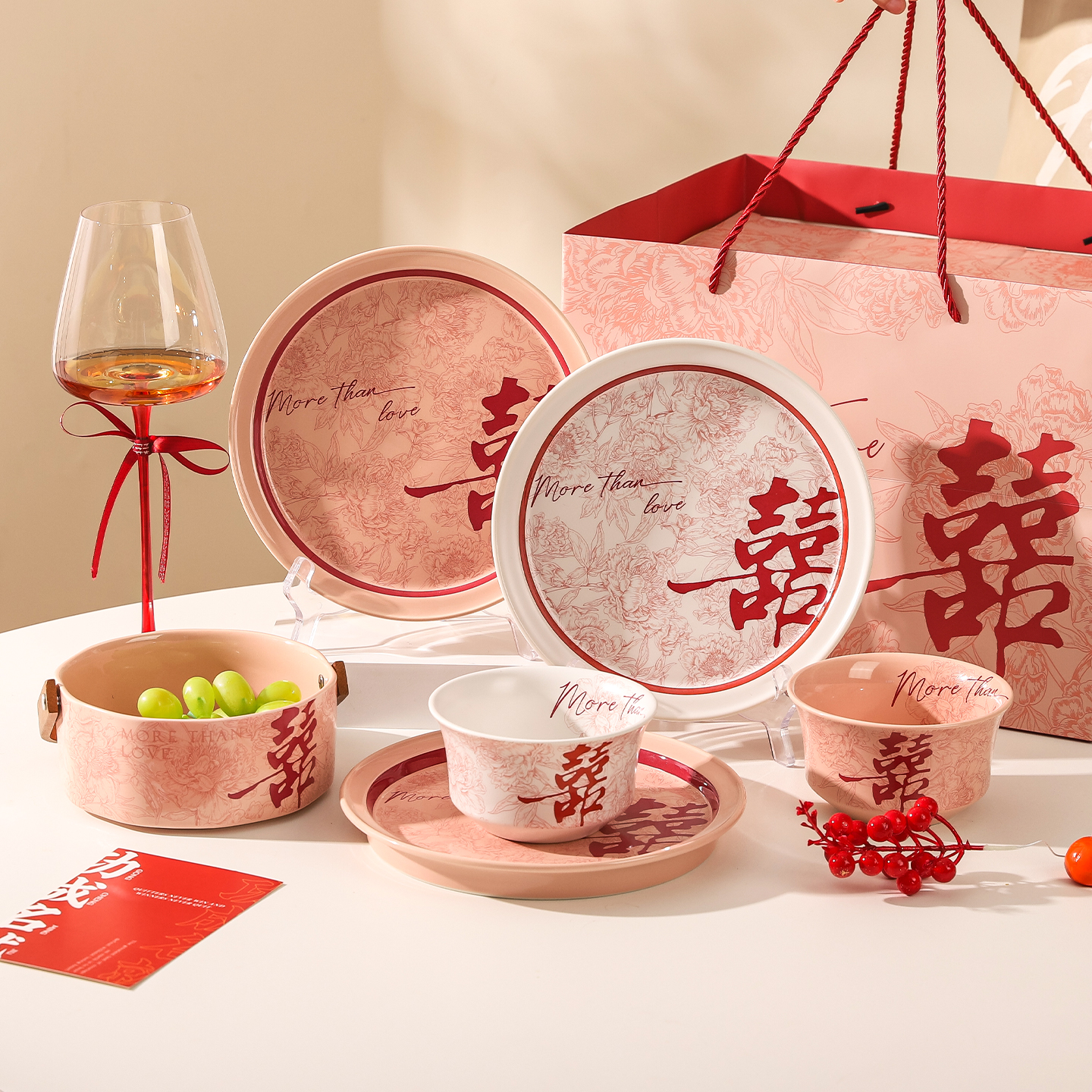 川岛屋结婚碗筷碗碟餐具套装订婚新婚礼物送新人新娘闺蜜高级实用