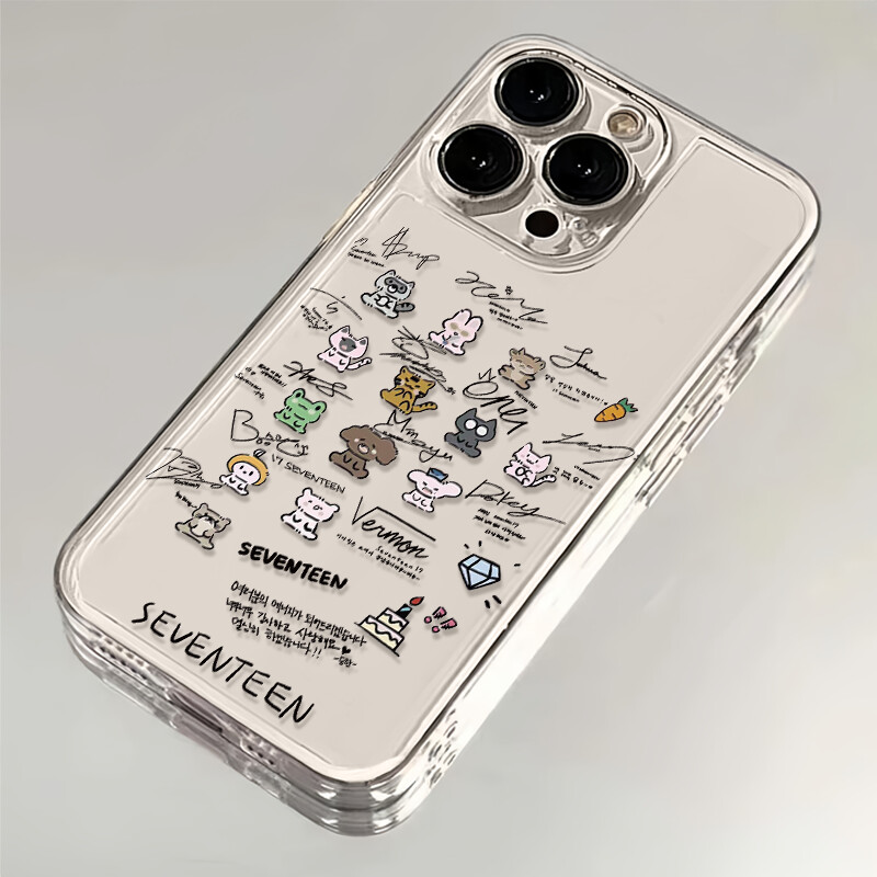 seventeen签名适用iphone16苹果15手机壳小米OPPO华为VIVO荣耀
