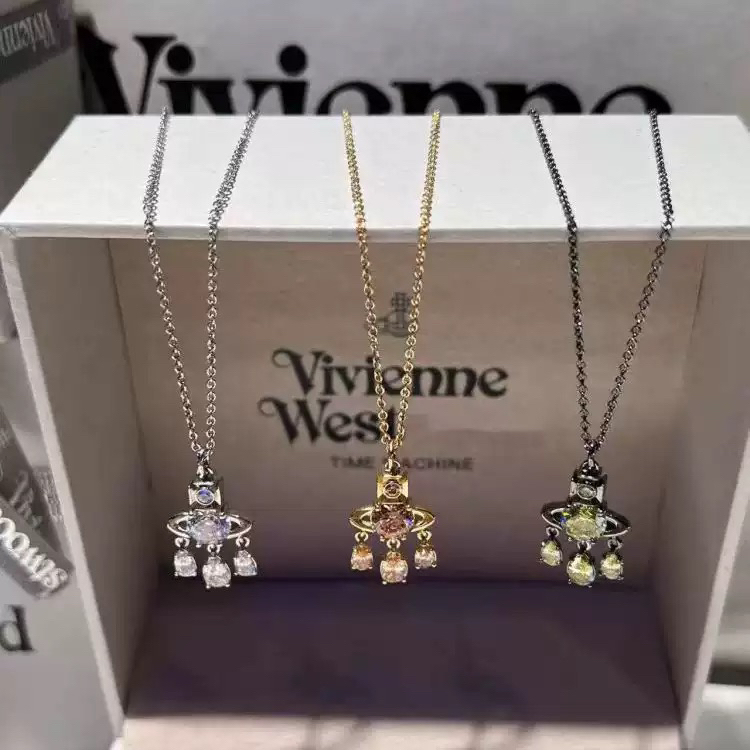 钛钢吊坠 【1:1对版】西太后项链捕梦网人鱼泪项链 轻奢高级锁骨链