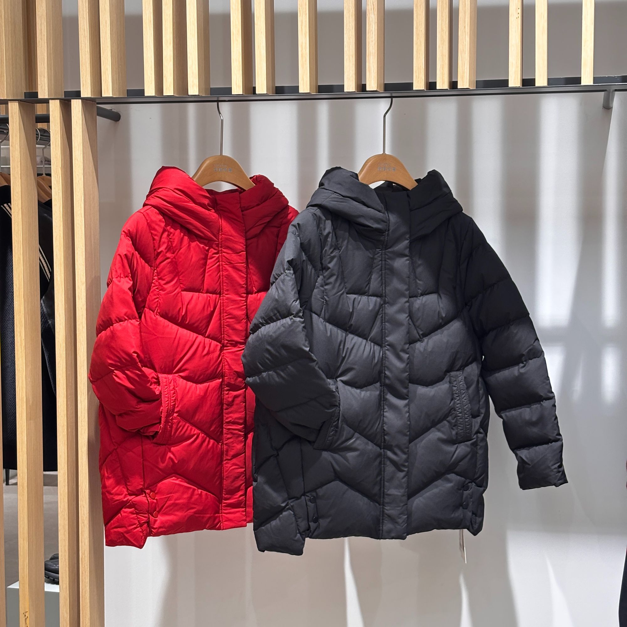 【福利款】连帽洋气休闲风冬款短款休闲款羽绒羽绒服黑色冬季中长款