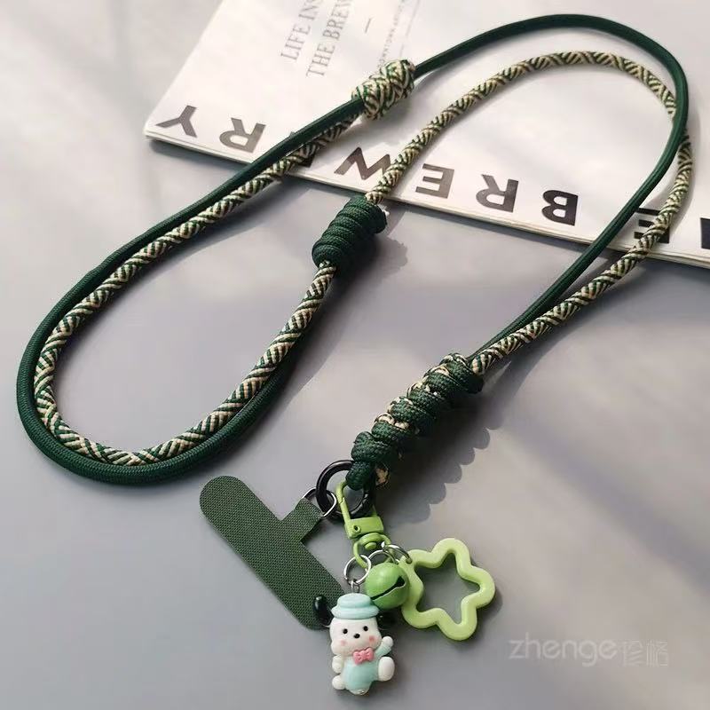编织长款可调节手机壳挂绳通用斜挎卡通挂件挂脖包包挂链防掉长绳