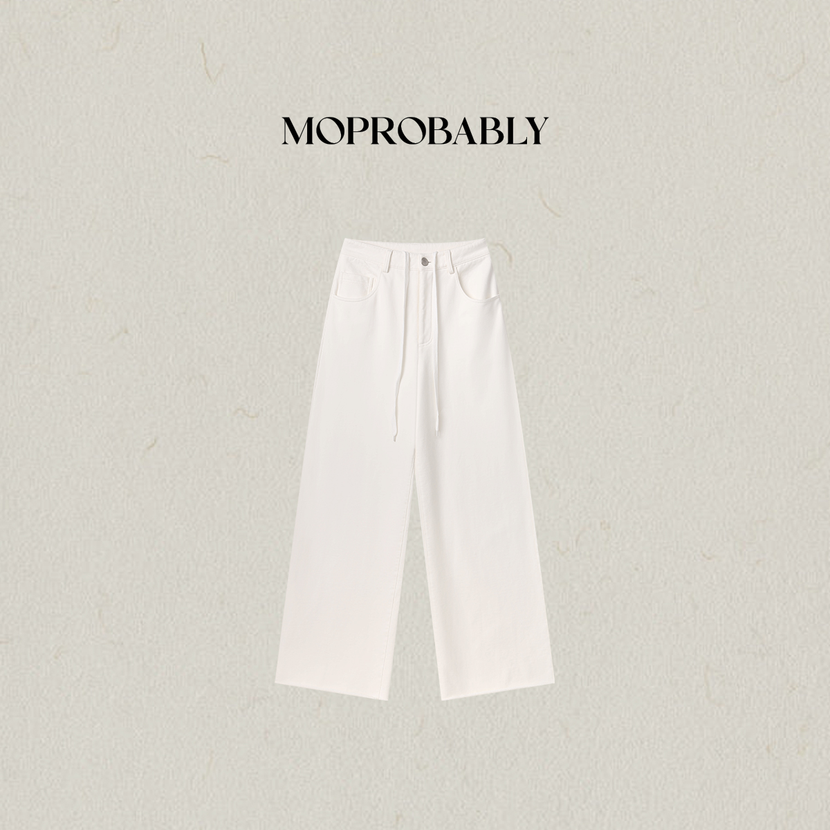 Moprobably李予诺「劲好」“100%棉”极简风时尚休闲针织裤L5351011