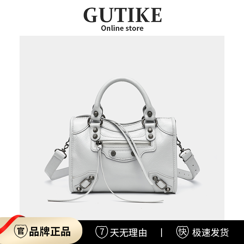 正品真皮直播款机车包通勤包大容量手提女2026新款质感斜挎单肩包