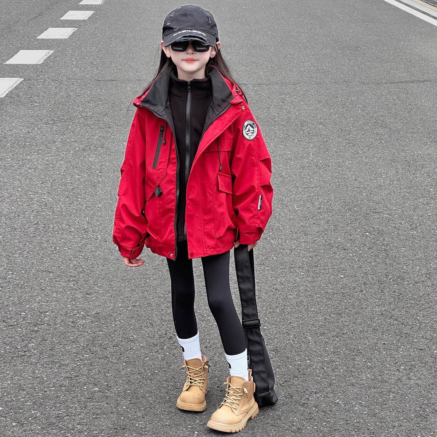 女童冲锋衣三合一可拆卸冬季2025新款儿童小女孩加绒加厚外套冬装