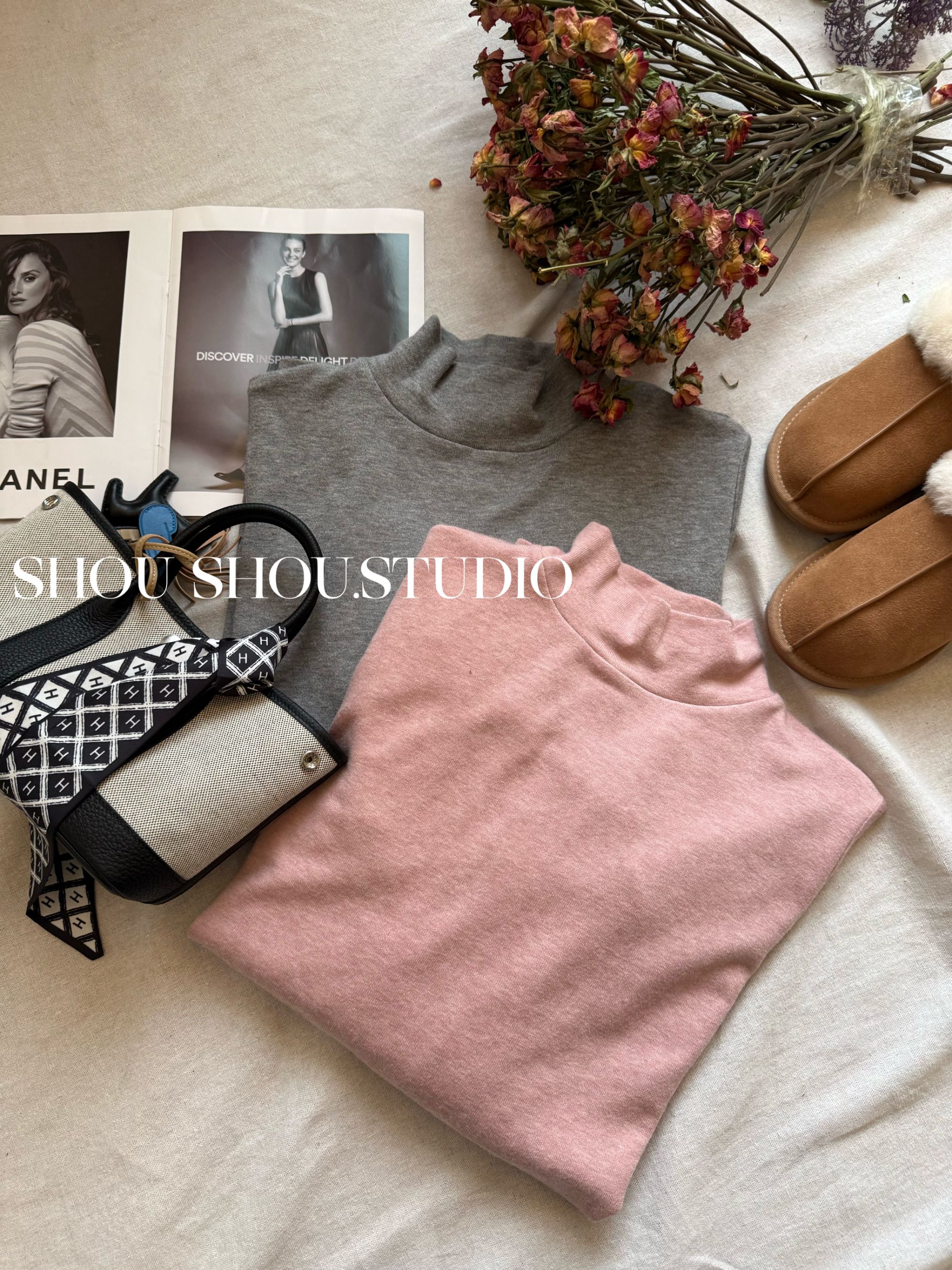 【瘦瘦】大码高领正肩百搭显瘦百搭保暖长袖打底套头S02208