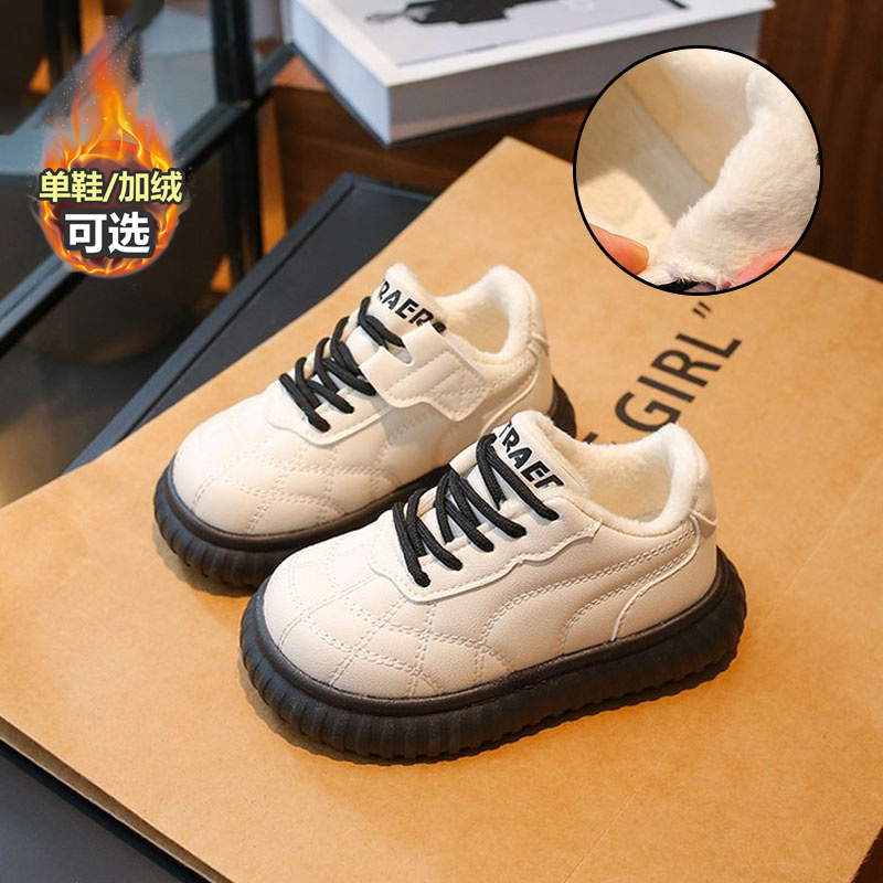 ABC软底小童鞋子女童2025潮款儿童鞋秋季新款小孩鞋子宝宝豆豆鞋