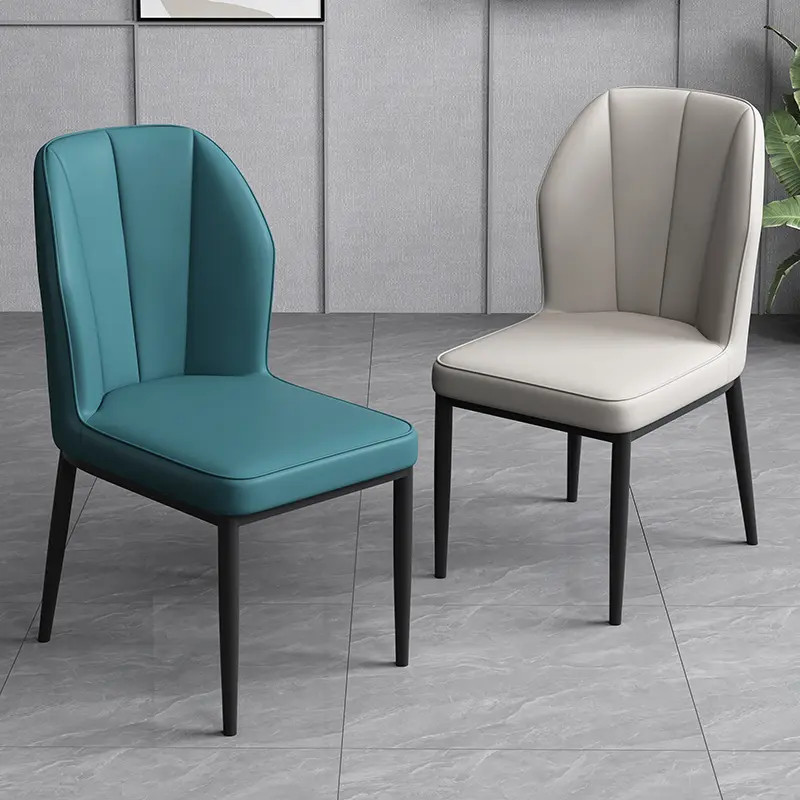 意式餐椅轻奢家用高级感餐桌现代简约休闲久坐舒服麻将靠背椅凳子