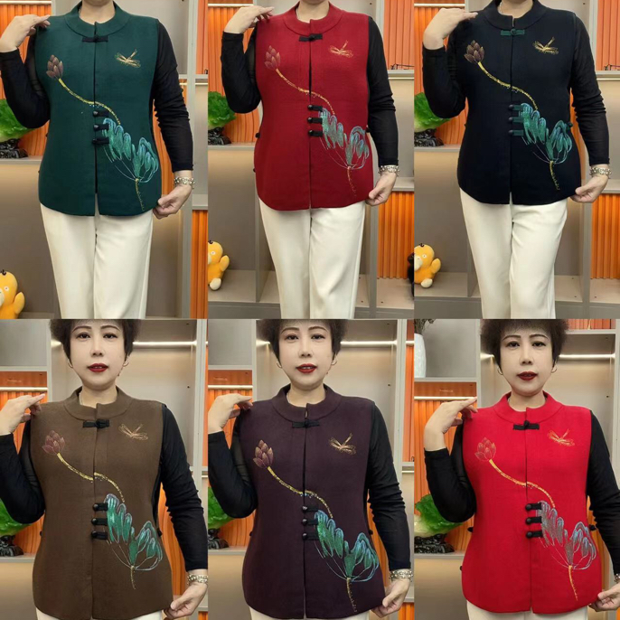 冬季常规款植物花卉四季通用马夹网红保暖服装秋冬