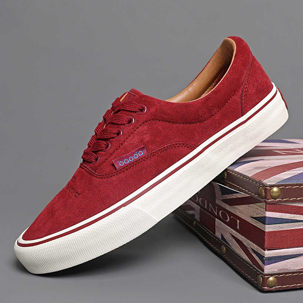 25新款男士休闲鞋牛纤绒柔软舒适百搭耐脏耐磨系带平替好物#25028