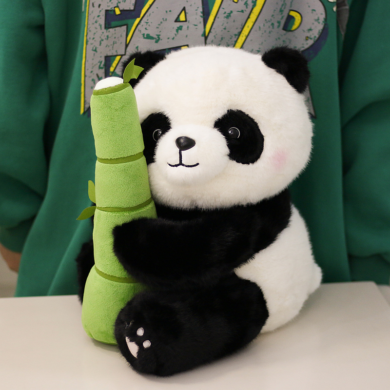 正版抱树竹熊猫花花毛绒玩具公仔玩偶生日礼物成都基地同款面料好