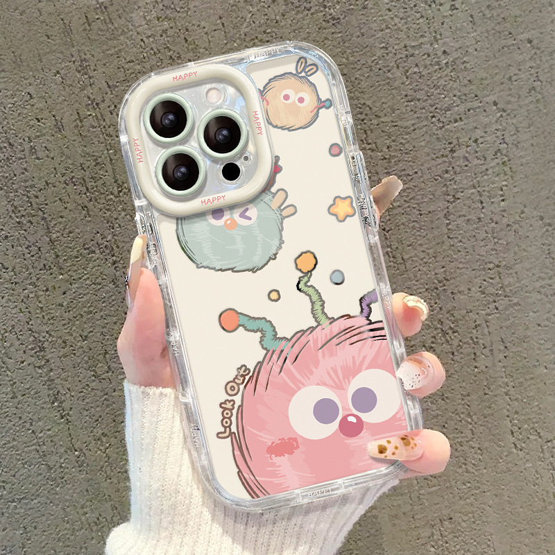 彩色煤球适用iphone16苹果手机壳14pro镜面15奶油壳13精孔防摔12x