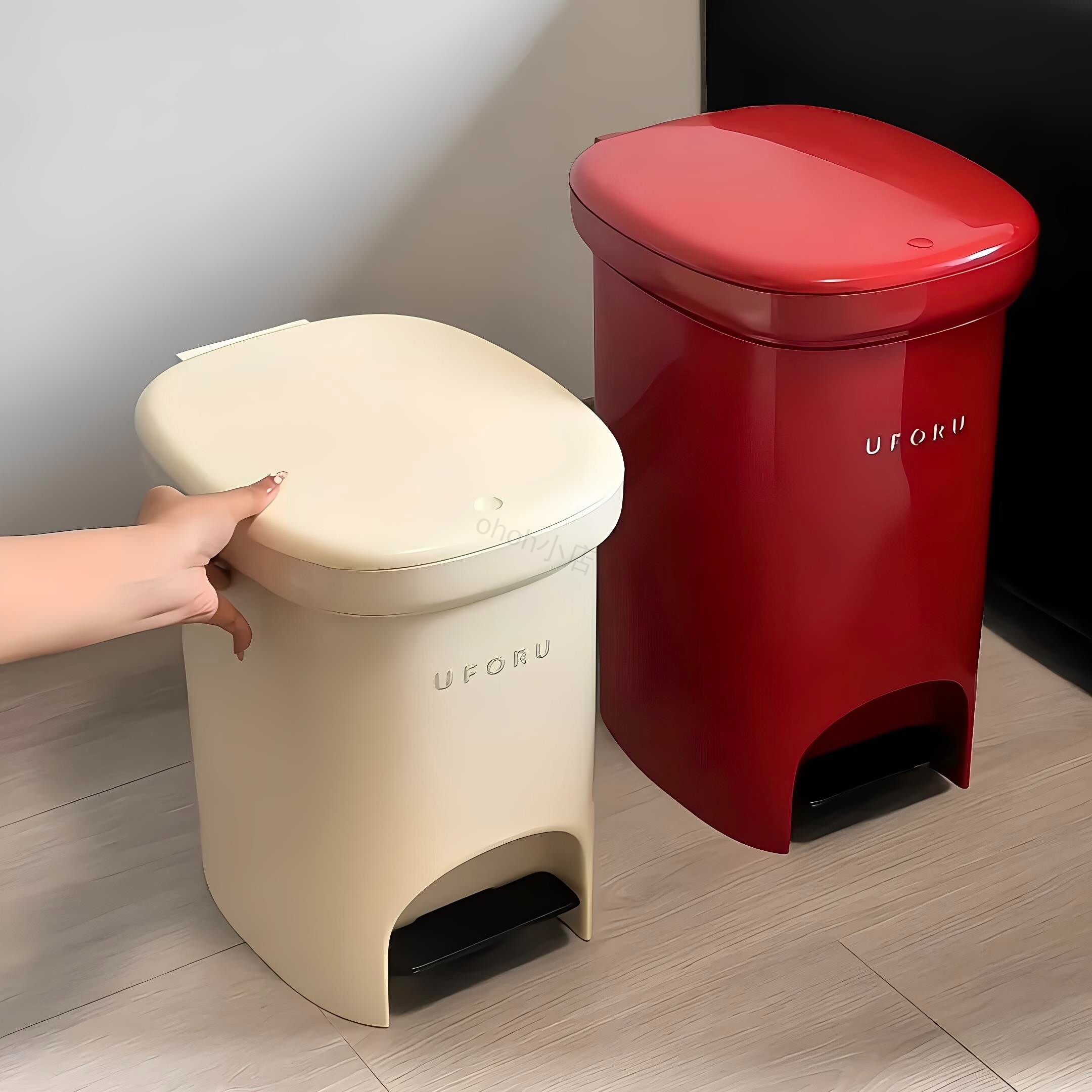 垃圾桶家用客厅卧室高颜值家居收纳桶大容量卫生间脚踩带盖废纸篓