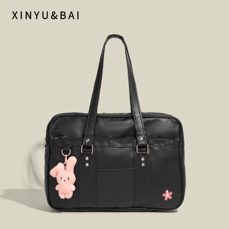 升级版大号 樱花妹刺绣日系JK制服包通勤百搭单肩斜跨手提包女生