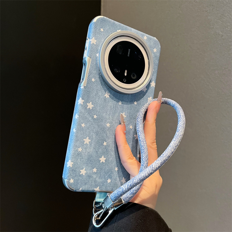 适用华为mate70pro+手机壳p80/p70复古牛仔纹星星mate60pro男女款