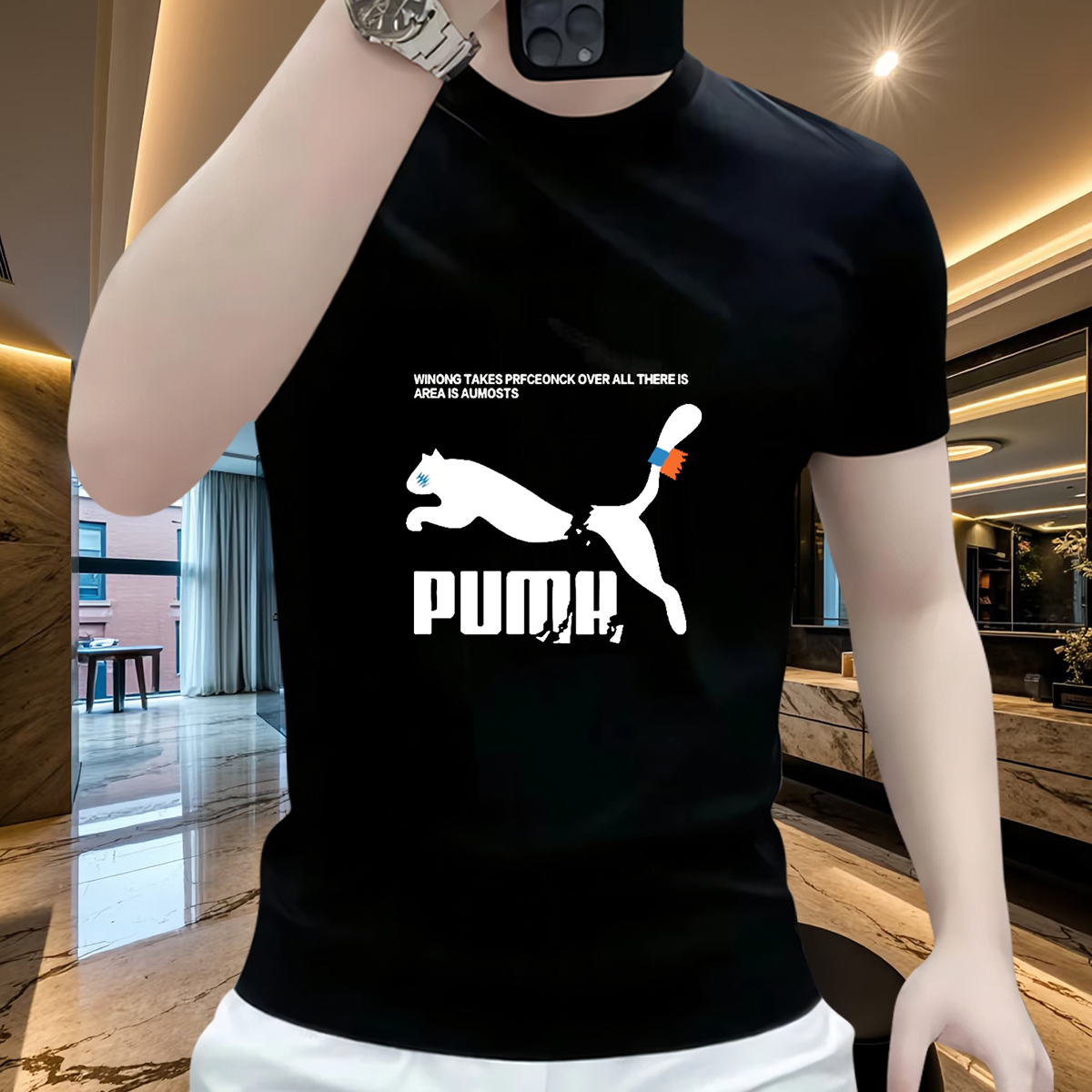 男士新款短袖T恤2025年夏季潮流纯棉设计师男装高级感衣服上衣