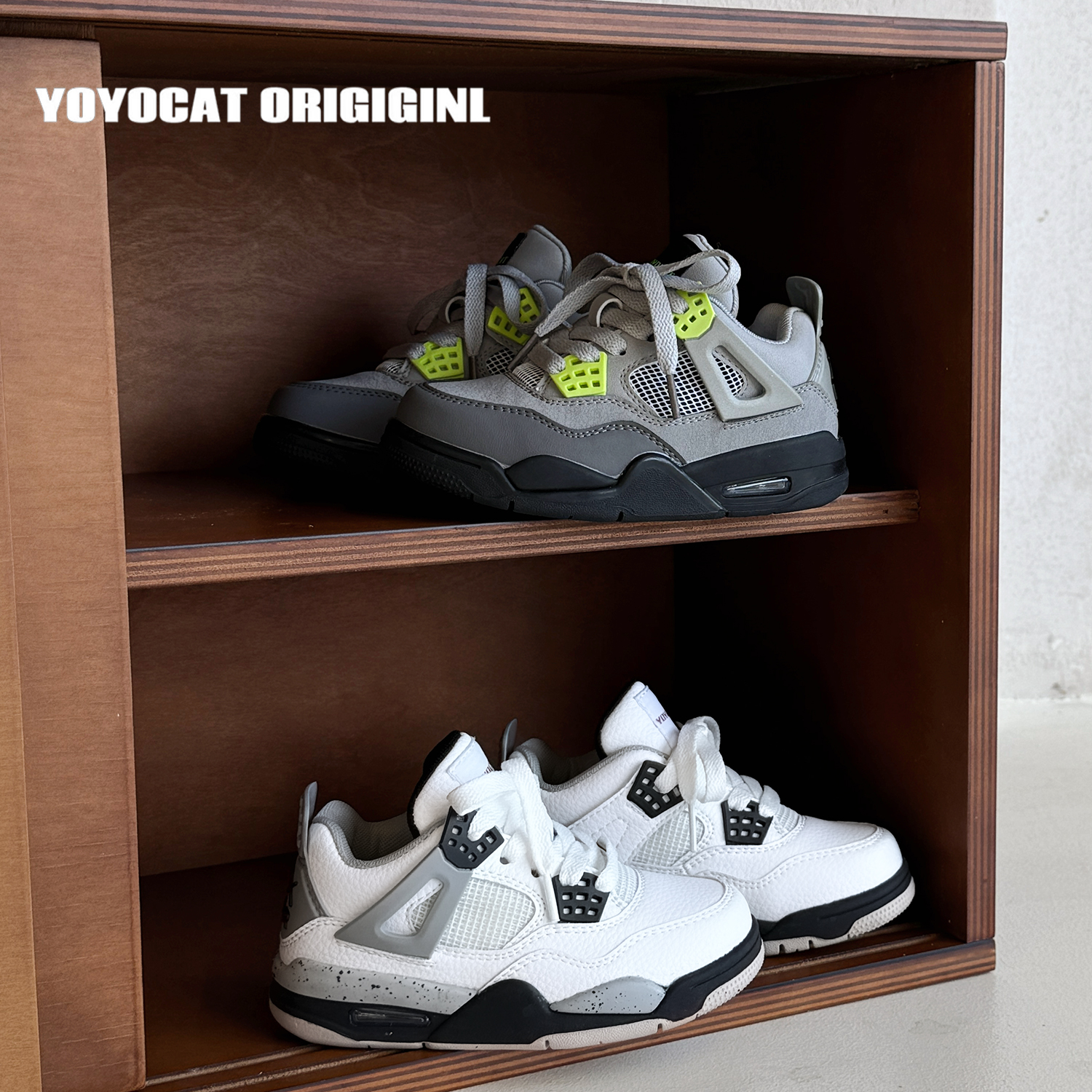 【复古乔4-气垫鞋】(单里加绒都有)儿童高帮板鞋男童篮球运动跑步鞋