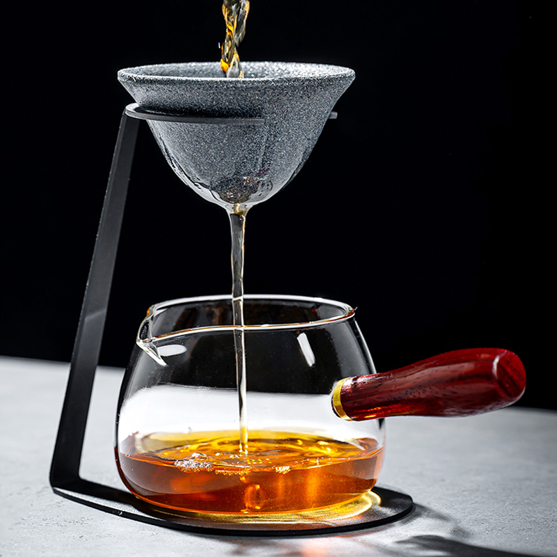 高档无孔茶漏茶滤公道杯一体矿石茶隔茶水过滤分离器茶茶漏过滤器