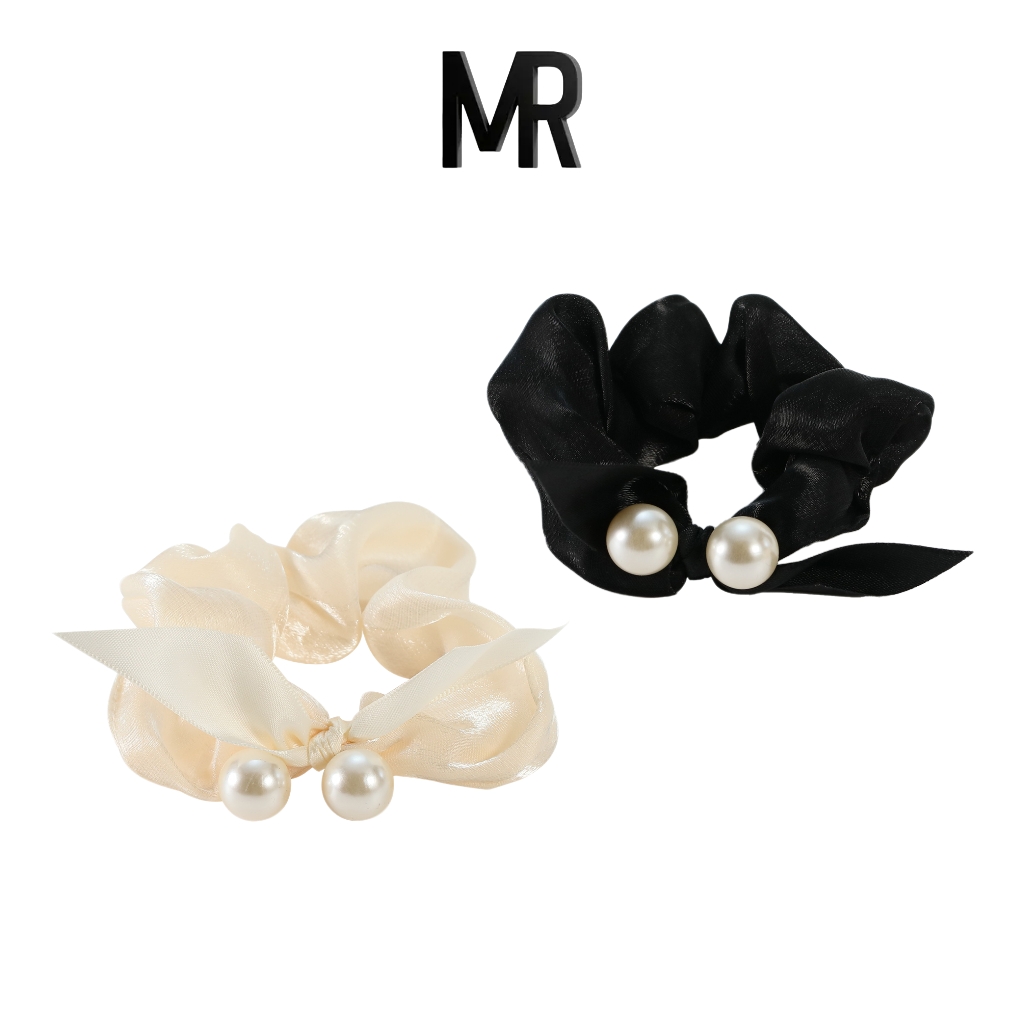 仿珍珠轻奢精致感冰丝蝴蝶结秋冬ins发圈头绳简约头饰可爱