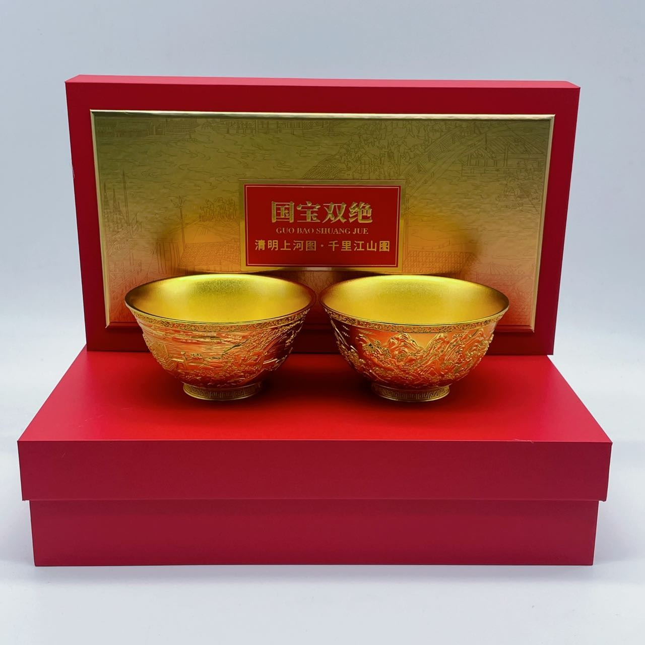《国宝双绝》金色摆件