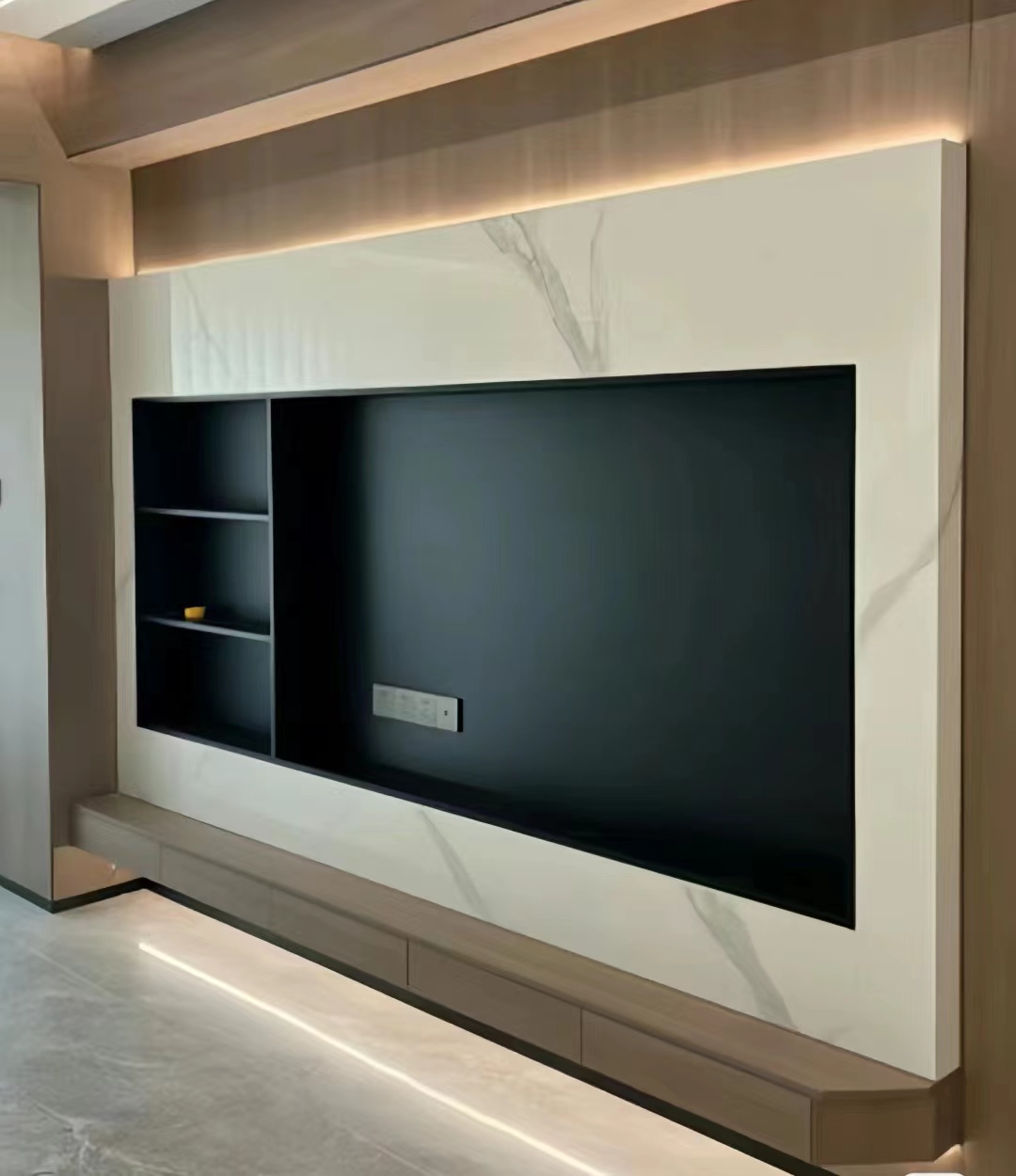 成都工厂加工不锈钢壁龛置物柜屏风隔断异形定制可现场量尺寸安装