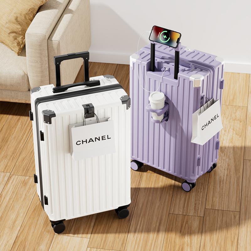 行李箱男女新款24寸登机箱高颜值多功能大容量拉杆箱轻便密码静音