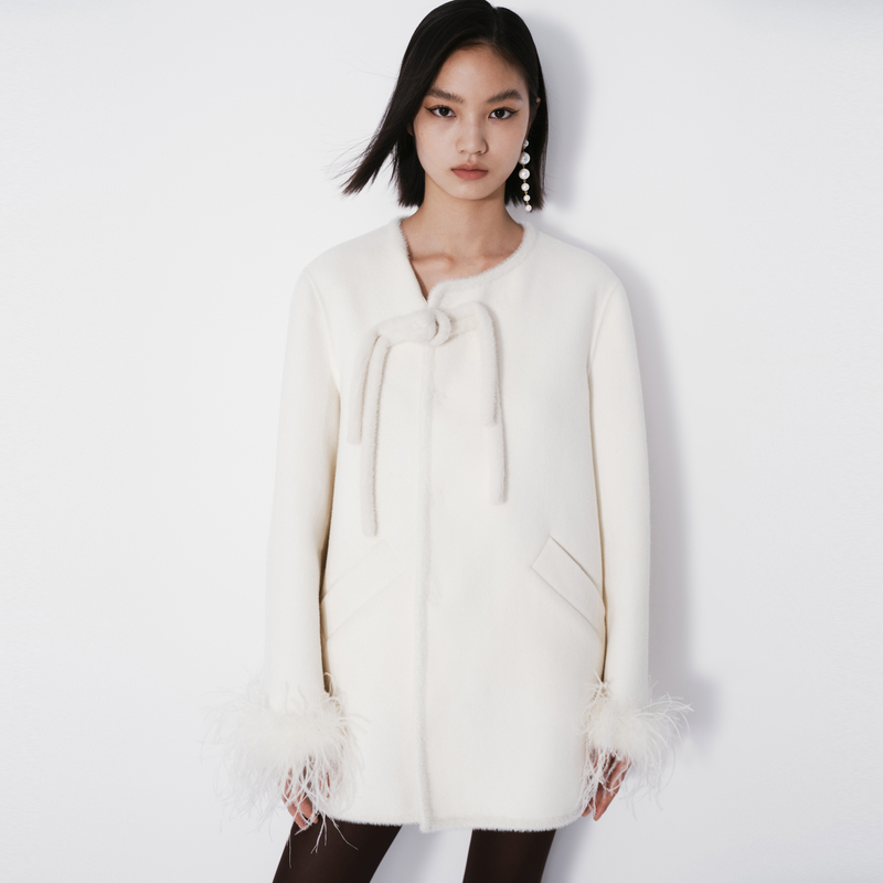 REVAN芮范设计师款新中式贵气双面呢大衣RM70302039