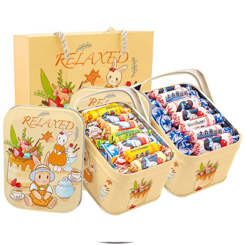 大白兔 奶糖混合味复活兔礼盒装糖果生日礼物六一节礼品零食