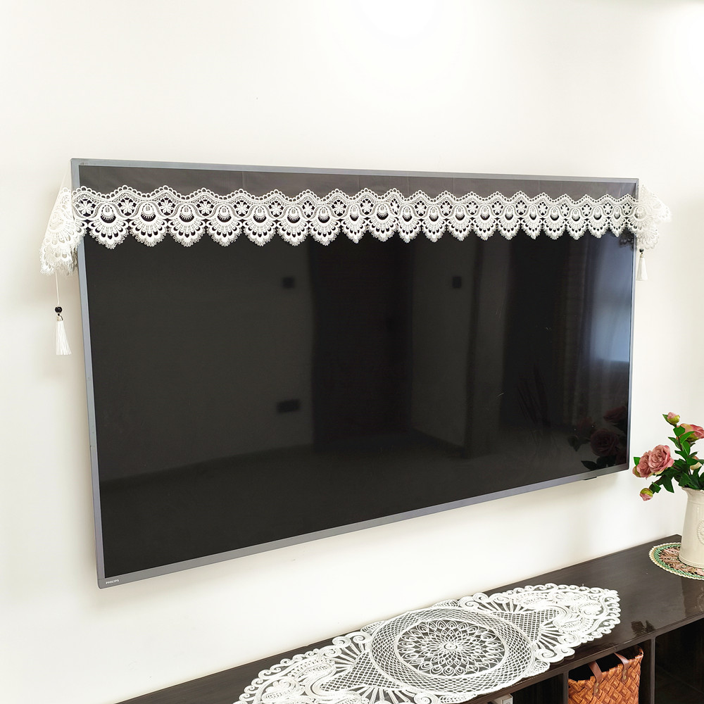 新款电视机蕾丝家用开机不取防尘罩挂式坐式欧式液晶盖巾通用