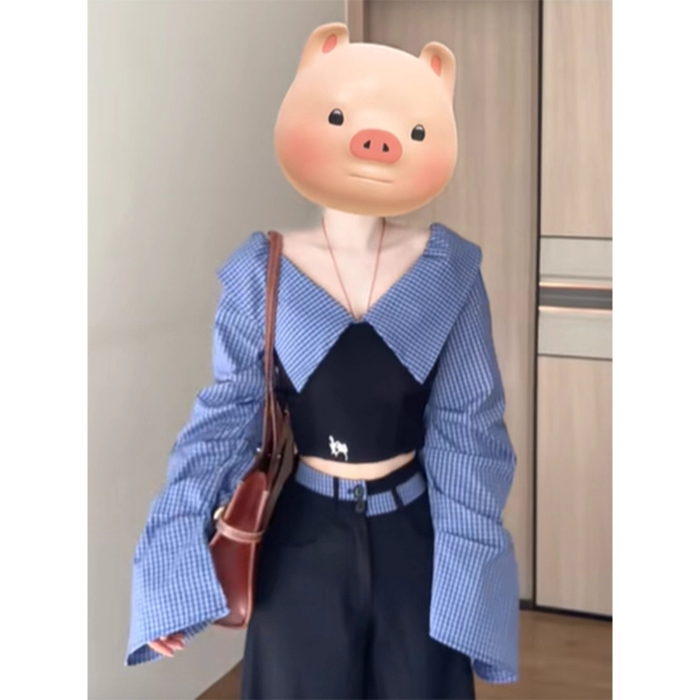 长袖针织开衫卫衣春季设计感小众chic韩系套装女2025新款感穿搭