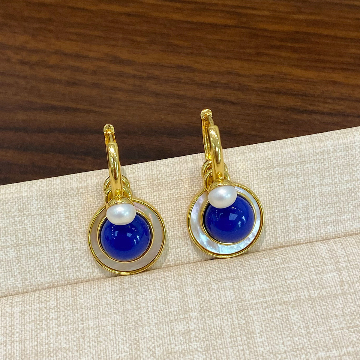 铜合金耳饰 鼎溢复古精致珠耳环轻奢高级感一款多戴设计小众yjy