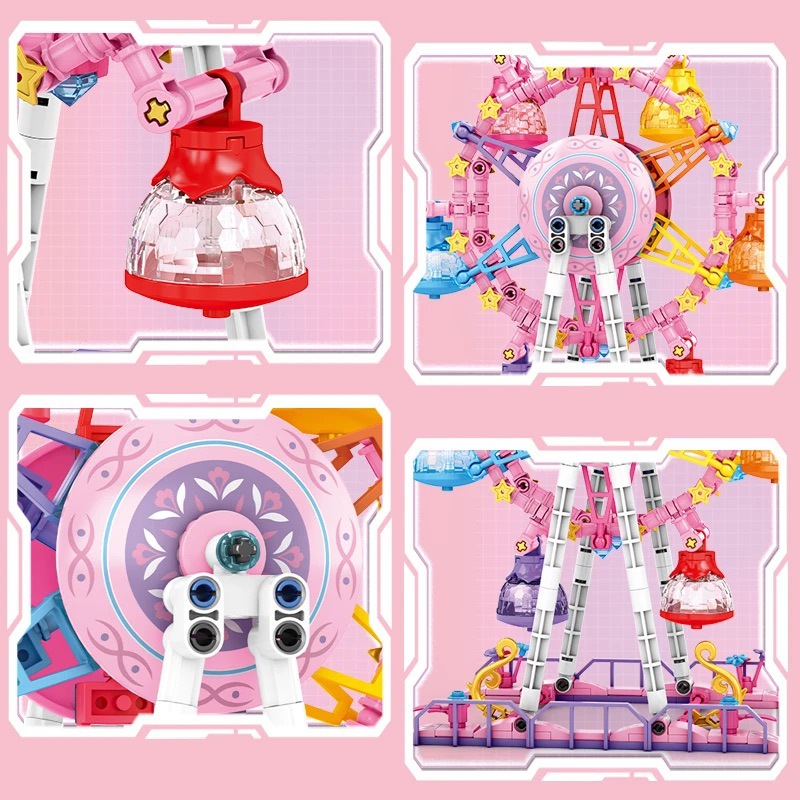 浪漫摩天轮兼容拼搭积木玩具梦幻城堡女孩公主礼物机构礼品批发