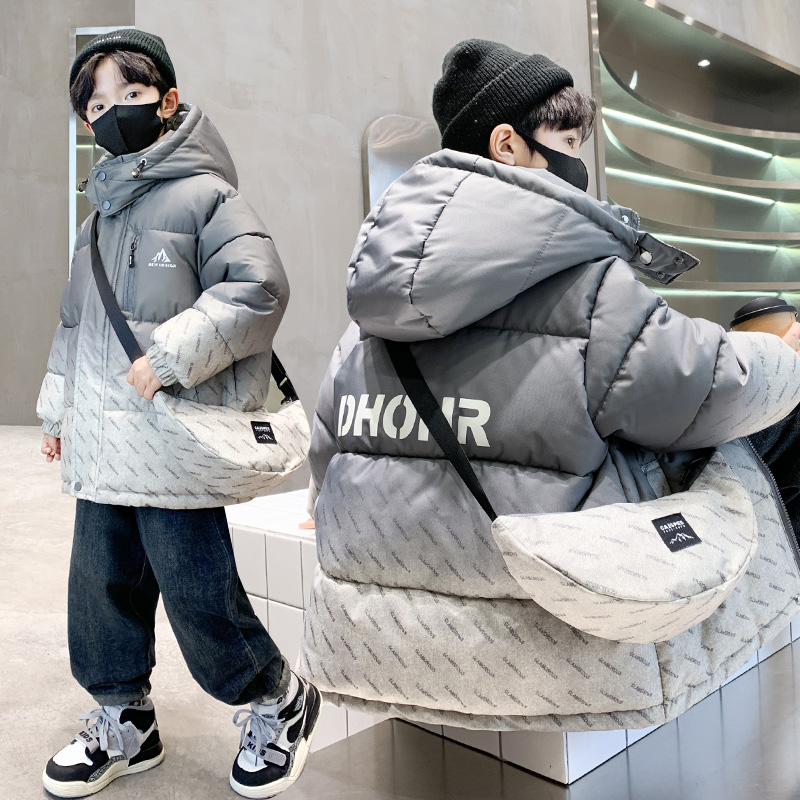 男童加棉加厚棉服冬季中大童休闲帅气保暖棉衣棉袄外套儿童上衣潮