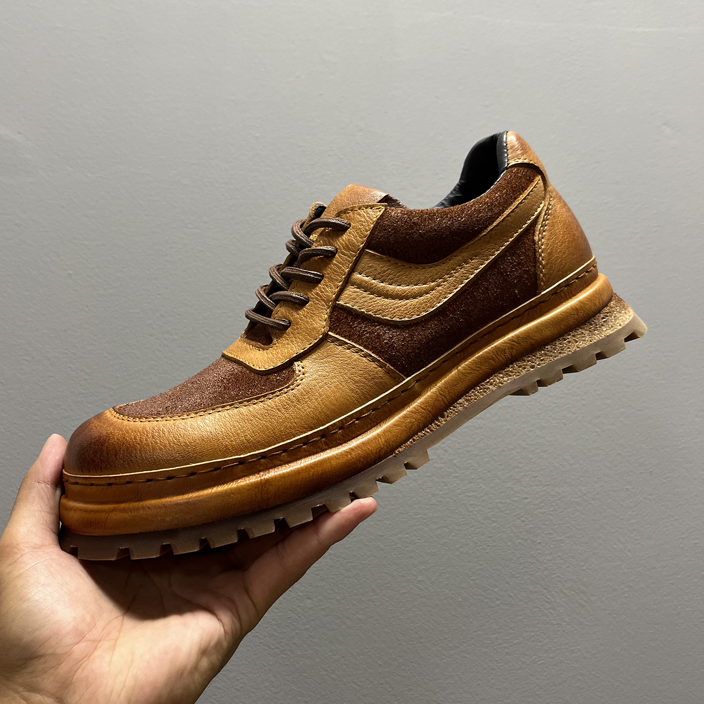 鼎瑞华2025新款真皮手工男鞋韩版皮鞋百搭头层牛皮高端舒适休闲鞋