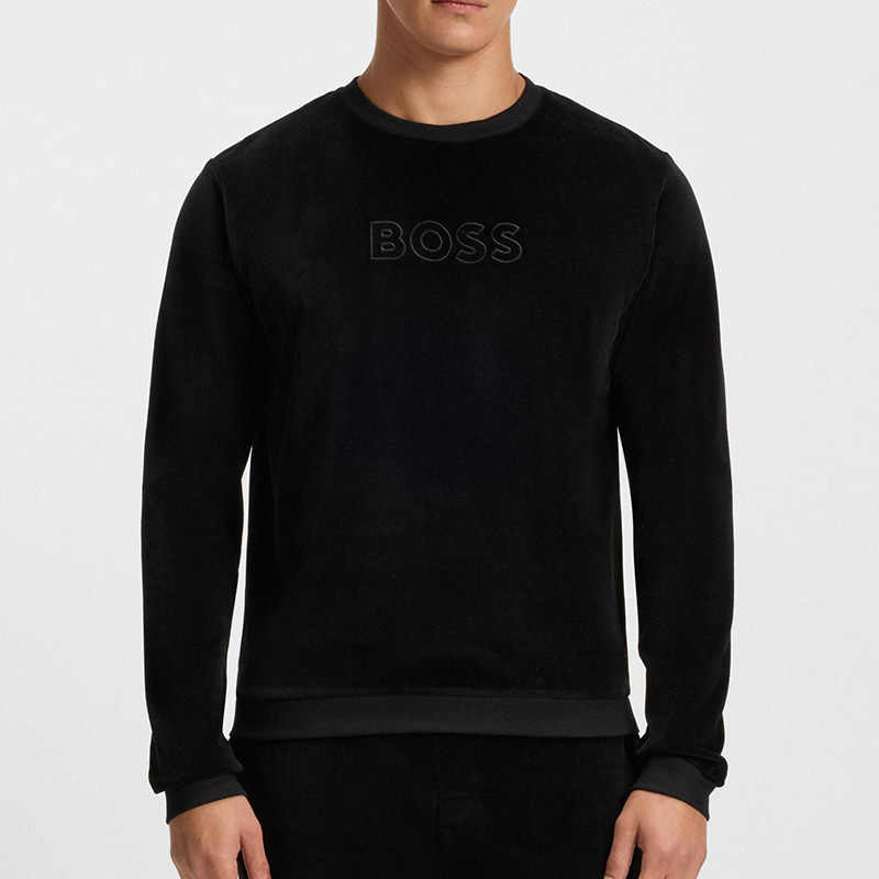 HUGO BOSS雨果博斯圆领套头男款卫衣秋冬新款长袖休闲舒适保暖