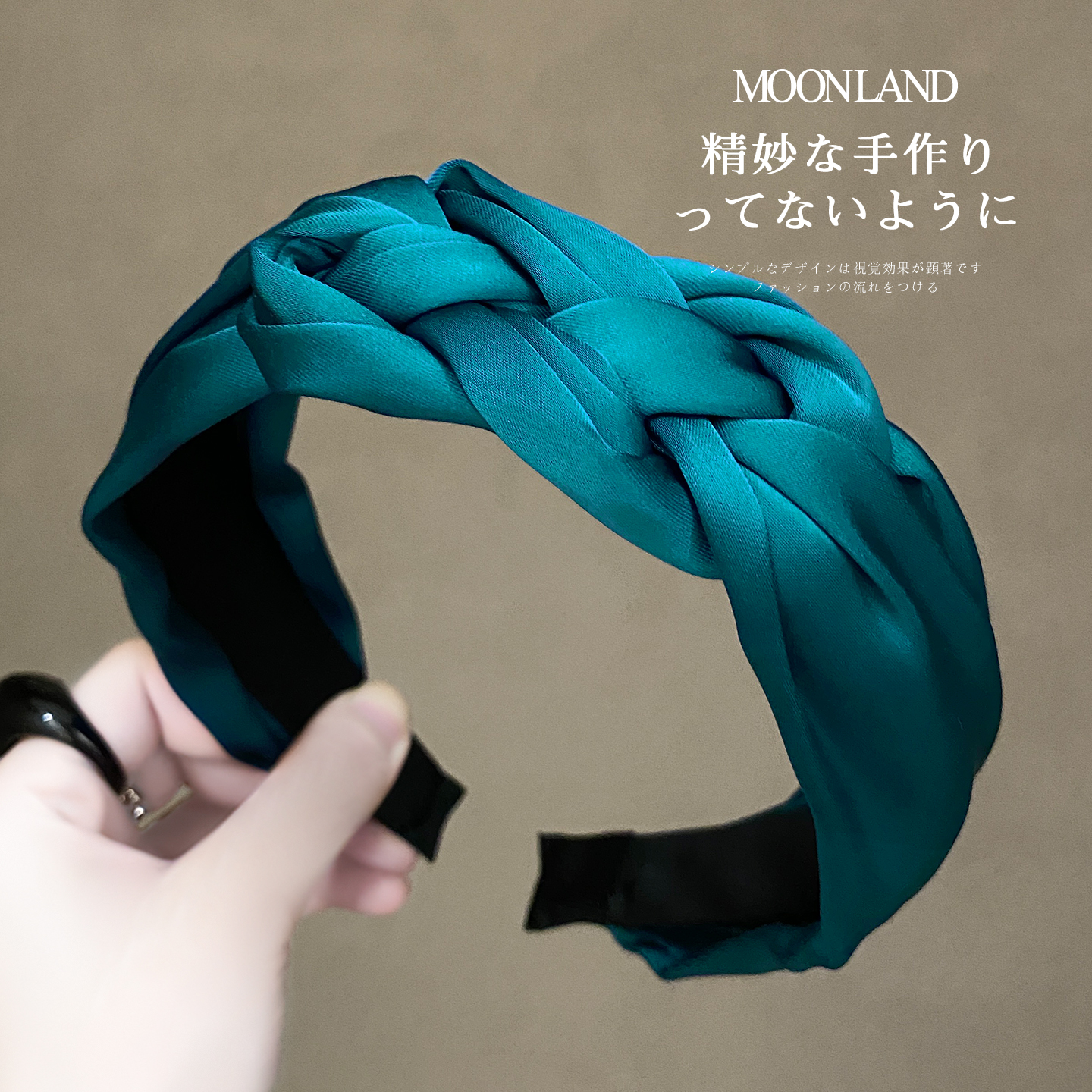 纯色缎面编织发箍女2025新款高级感洋气时尚发卡日常外戴洗脸头箍