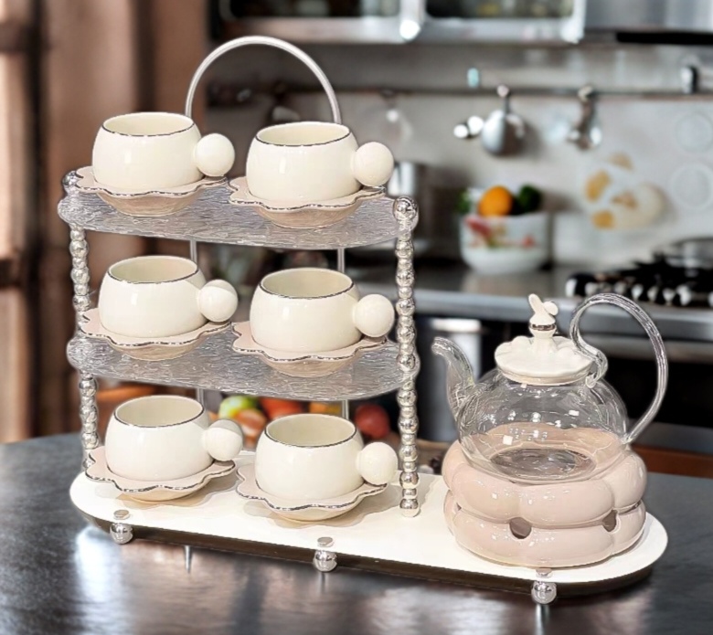 高级感乔迁新居杯子水壶套装家用玻璃水具茶具茶杯套装结婚礼物