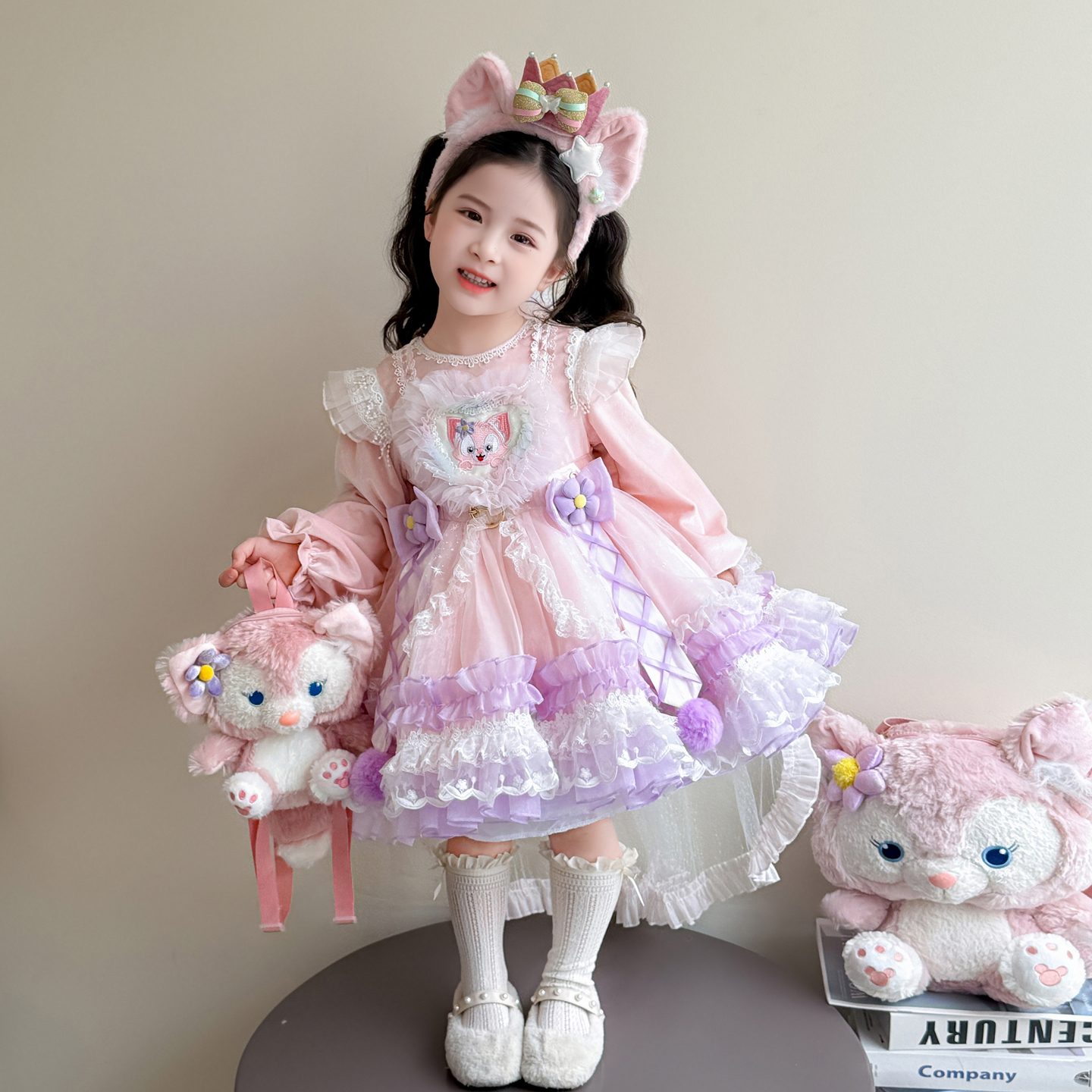 女小童玲娜贝儿迪士尼公主裙洛丽塔连衣裙女宝生日礼服cosplay裙