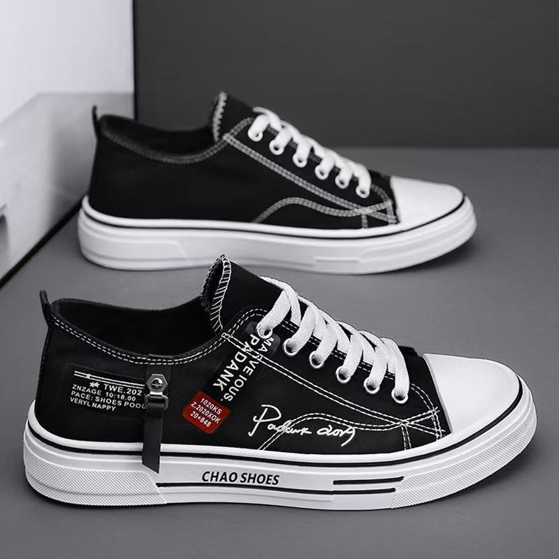 欧伦啄木鸟2025新款帆布鞋板鞋男休闲透气穿搭学生鞋子男款夏季