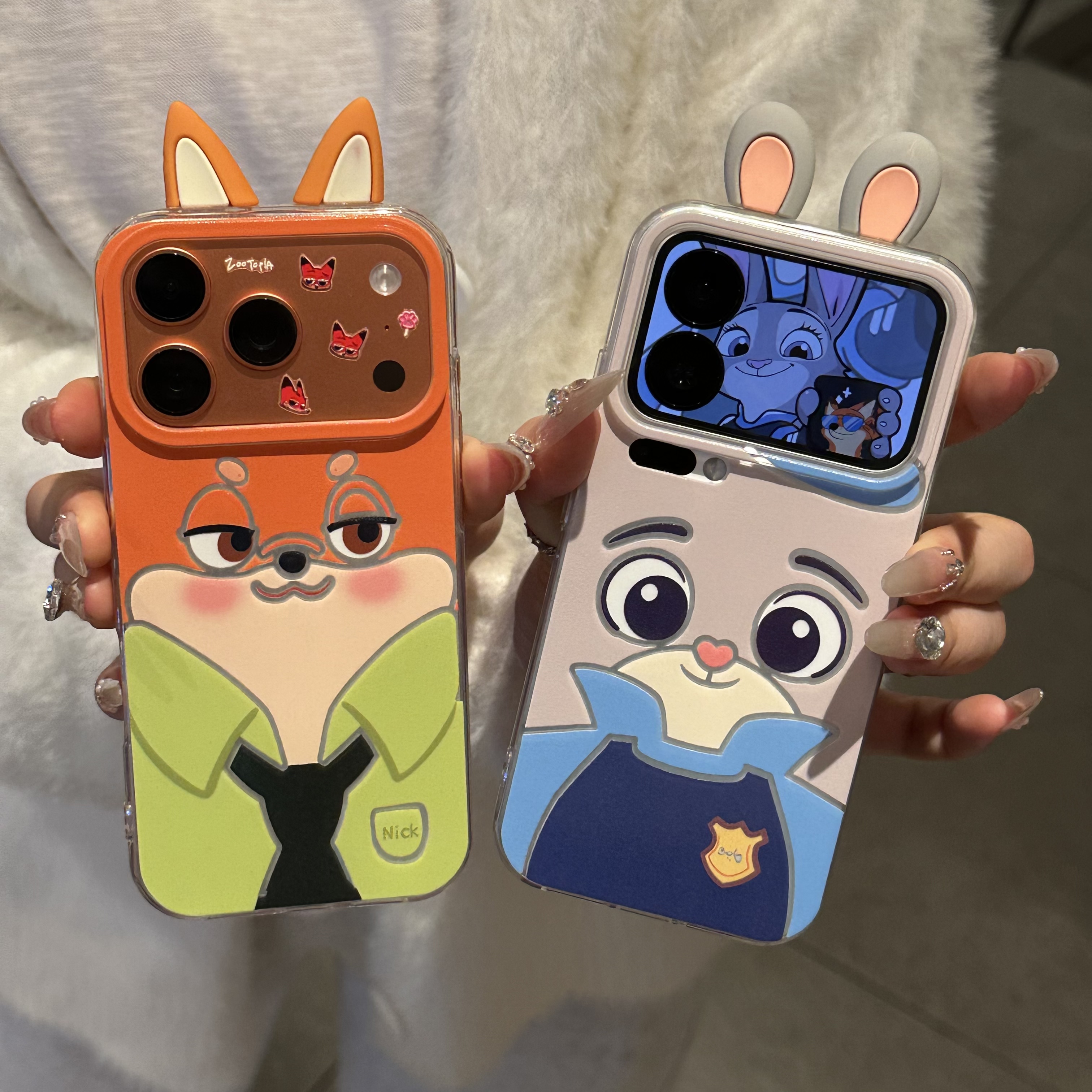 欧克里里大脸尼克朱迪耳朵适用苹果17/16手机壳华为vivo小米oppo