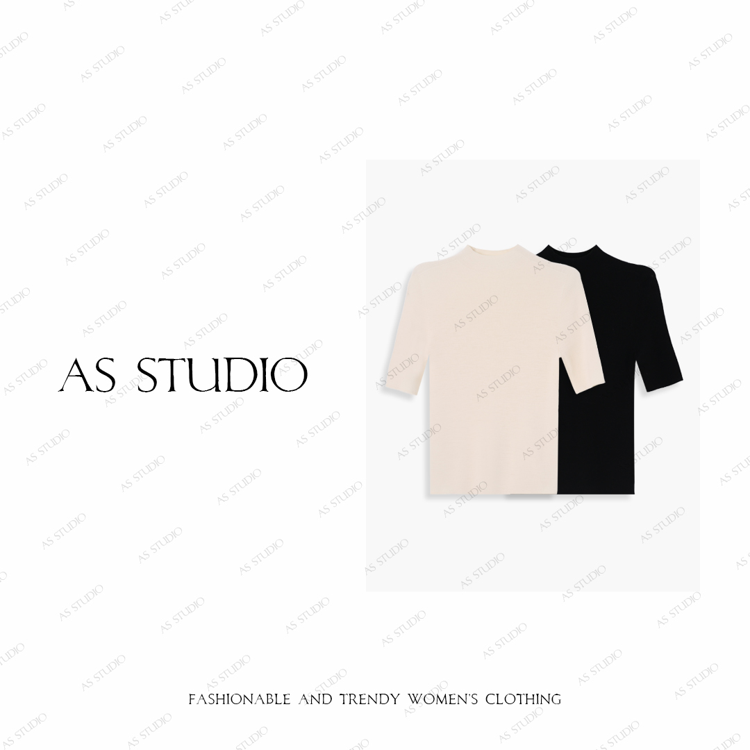 【AS舒肤家】25新极简无缝一体舒适羊毛五分中袖打底衫AS25QZZ02737