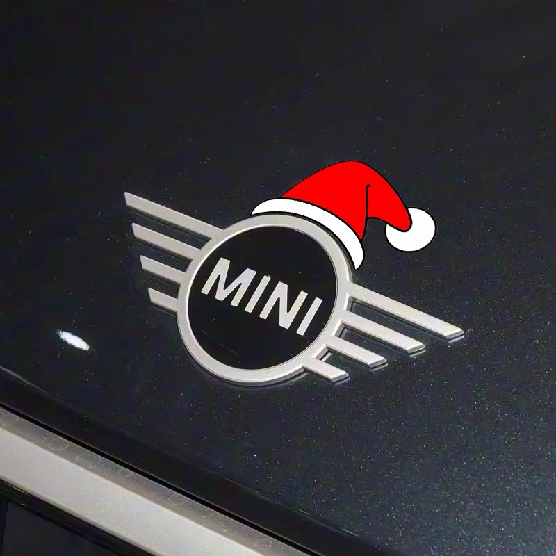 汽车圣诞帽立体搞笑创意车贴装饰配件