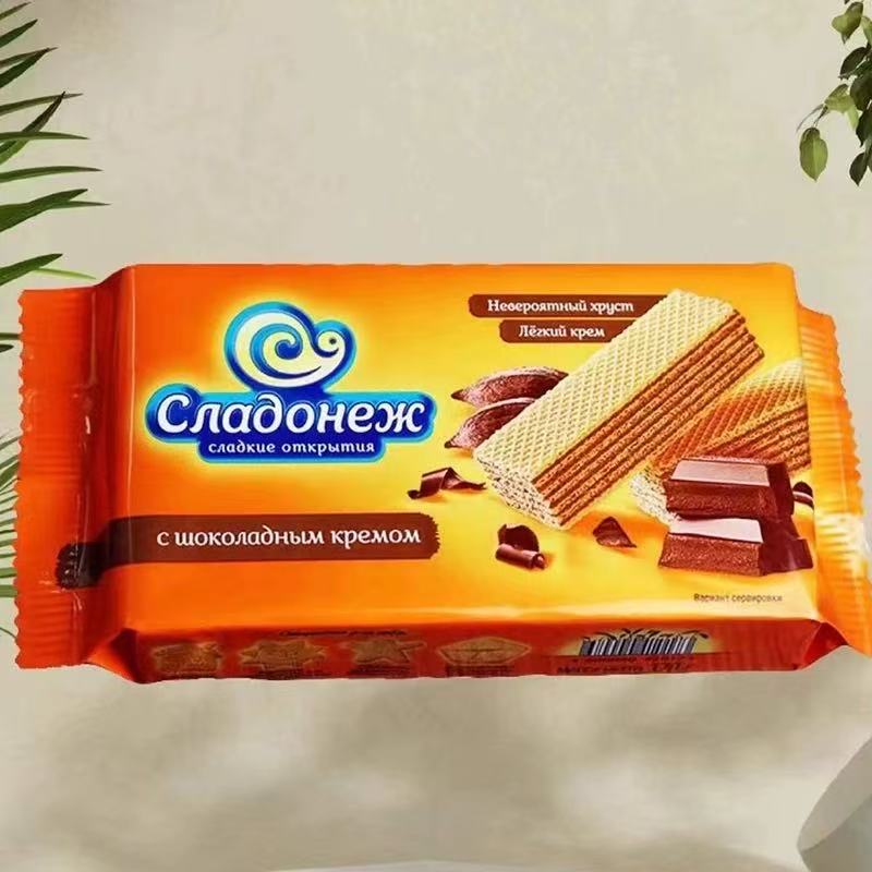 【270克*2包】俄罗斯进口甜蜜威化牛奶巧克力味威化饼干（到1月中）