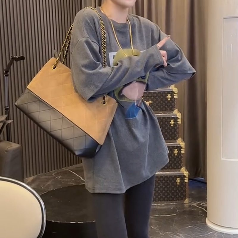 印花长袖磨毛嘻哈风T恤卫衣大码女装假两件2025年秋冬ins显瘦百搭