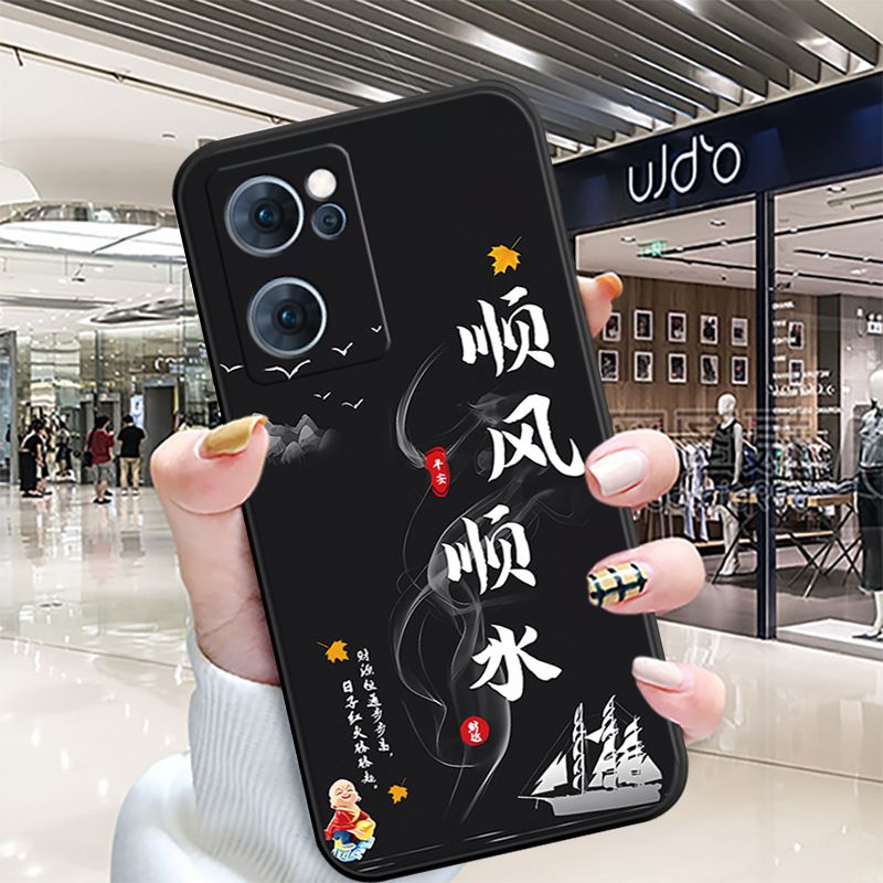 OPPOreno7新年款手机壳PFJM10男女中国风硅胶软壳磨砂全包边防摔