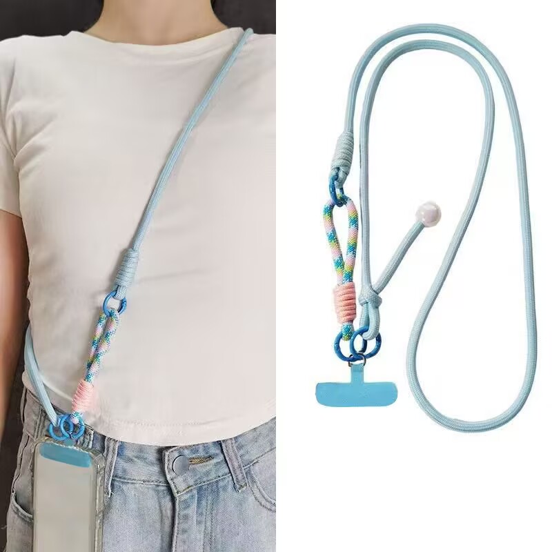 手机挂绳长款斜挎可背多功能挂脖指环带子男女户外登山链壳套结实