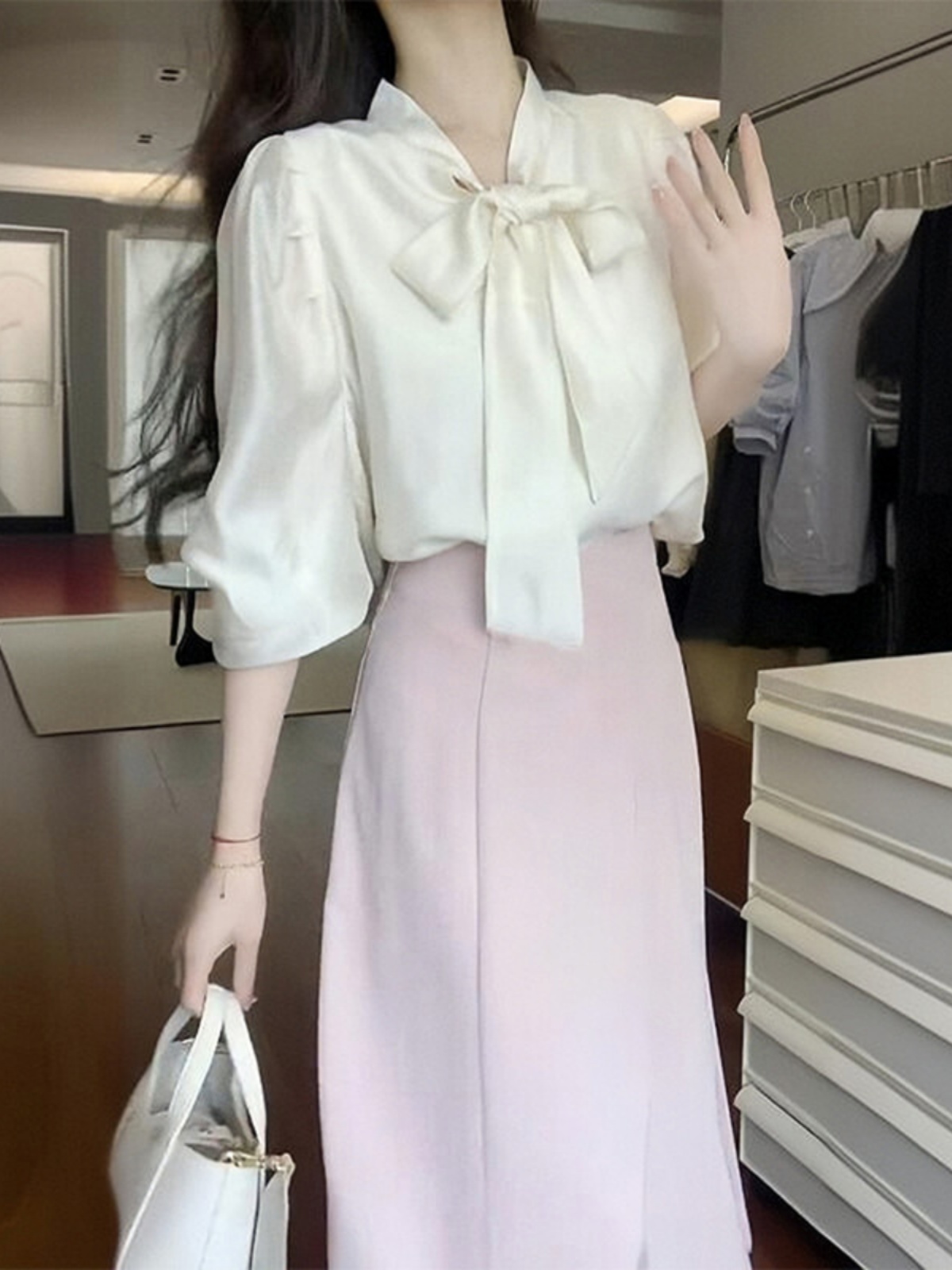 早秋季穿搭大方得体一整套巨好看的套装女2025夏上班通勤衬衫裙子